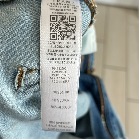 Frame Denim Ali Wide Leg Crop Jeans - Picture 7 of 10